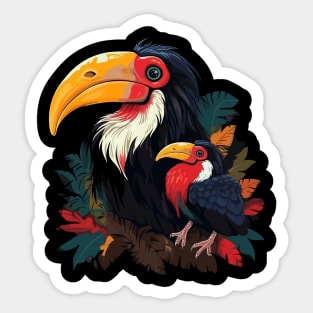 Hornbill Fathers Day Sticker